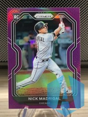 2021 Prizm Rookie Purple Tier II RC #106 Nick Madrigal Chicago Cubs